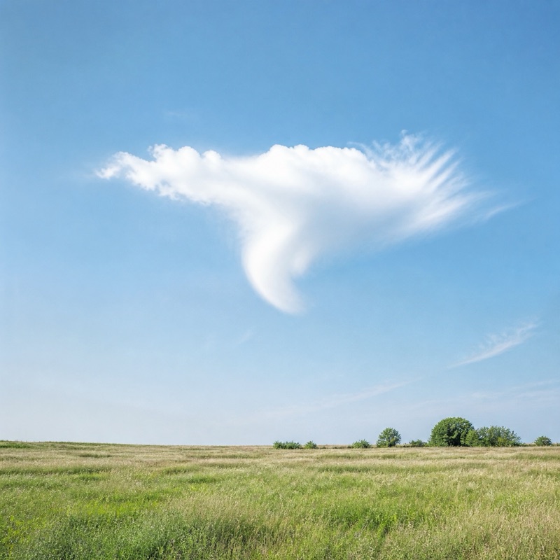 Soft clouds against a pale blue sky