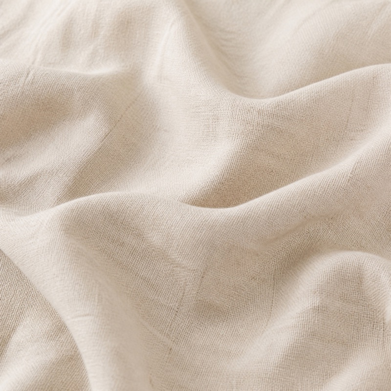 Cream linen with softly folded texture